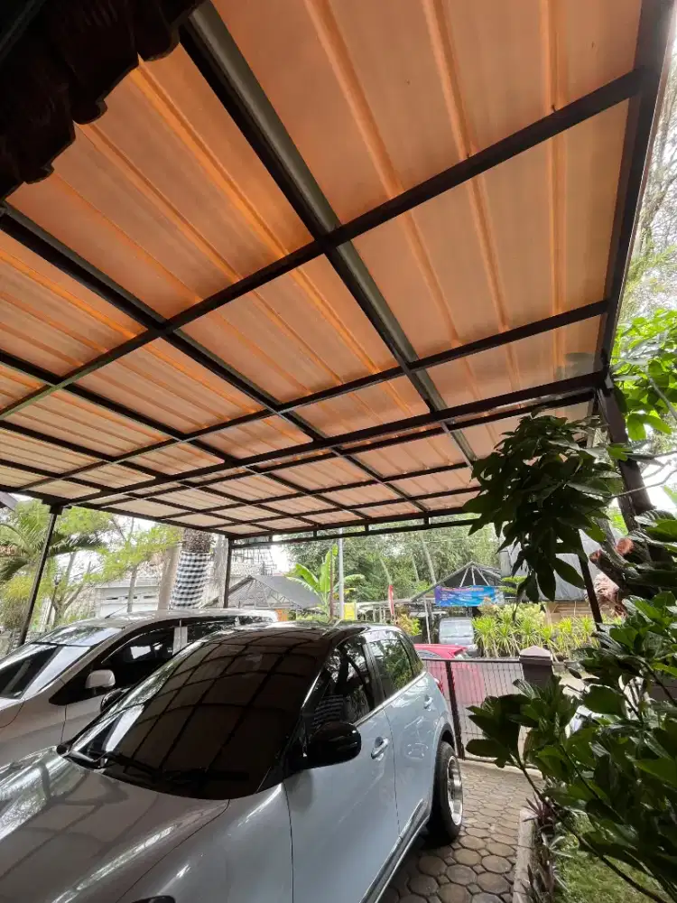Menerima pembuatan kanopi besi hollow galvanis atap alderon rs