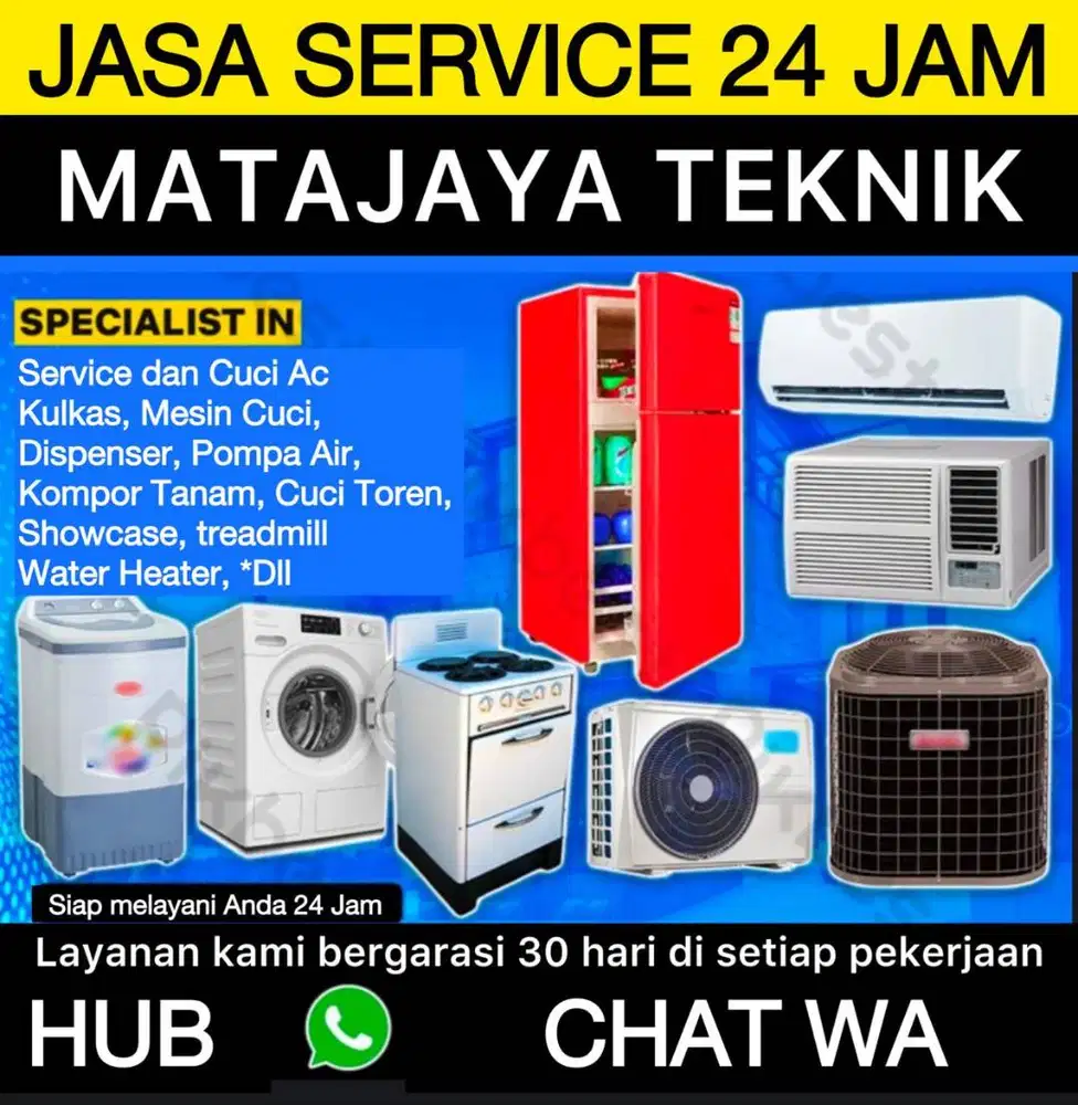 service ac bongkar pasang ac kompor tanam water heater mesin cuci
