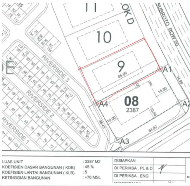 Dijual Tanah Komersial Jl Gatot Subroto Pantai Indah Kapuk PIK2