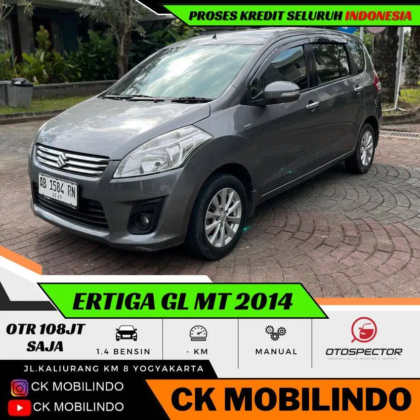 (Dp5jt) Ertiga GL Manual 2014 Plat AB ORISINIL Kredit Murah