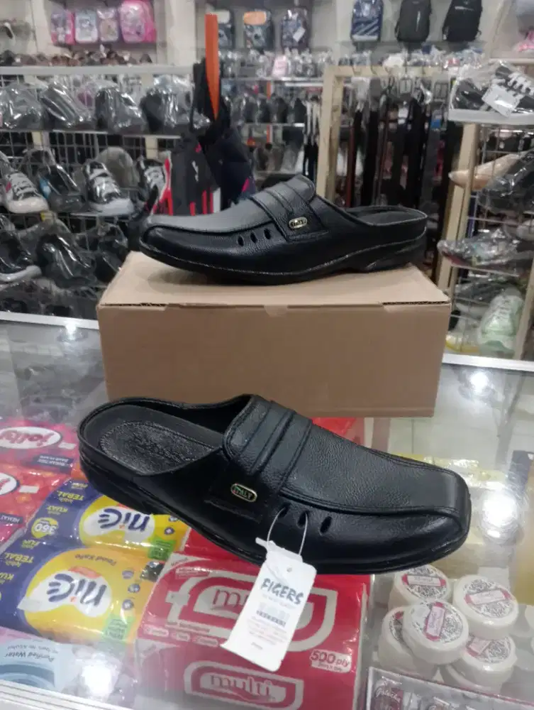 Sandal slop kulit promo