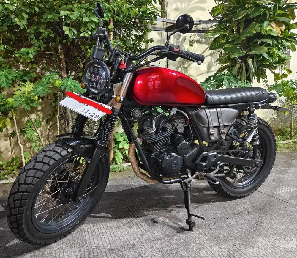 Yamaha Scorpio 225 (Custom Scrambler) Tahun 2011 Merah/Hitam