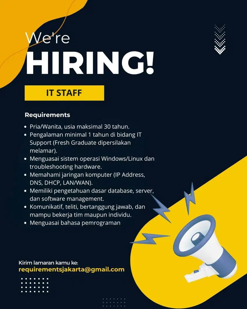 DIBUTUHKAN SEGERA