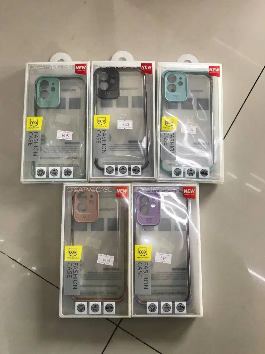 Softcase Side Transparant Half Platting Colour iPhone 12/12 Pro