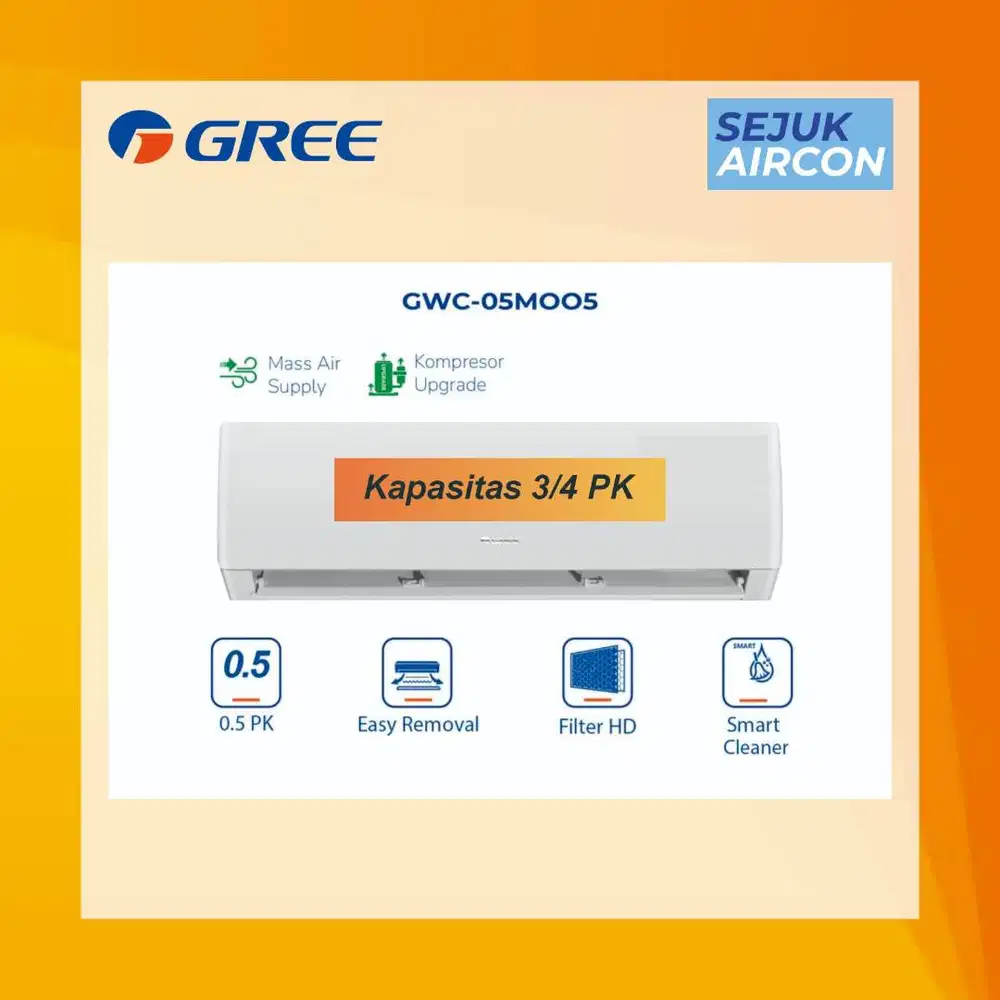 AC GREE Standard 3/4 pk GWC-05MOO5