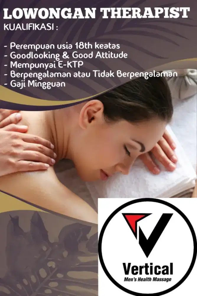 LOWONGAN THERAPIST KHUSUS WANITA