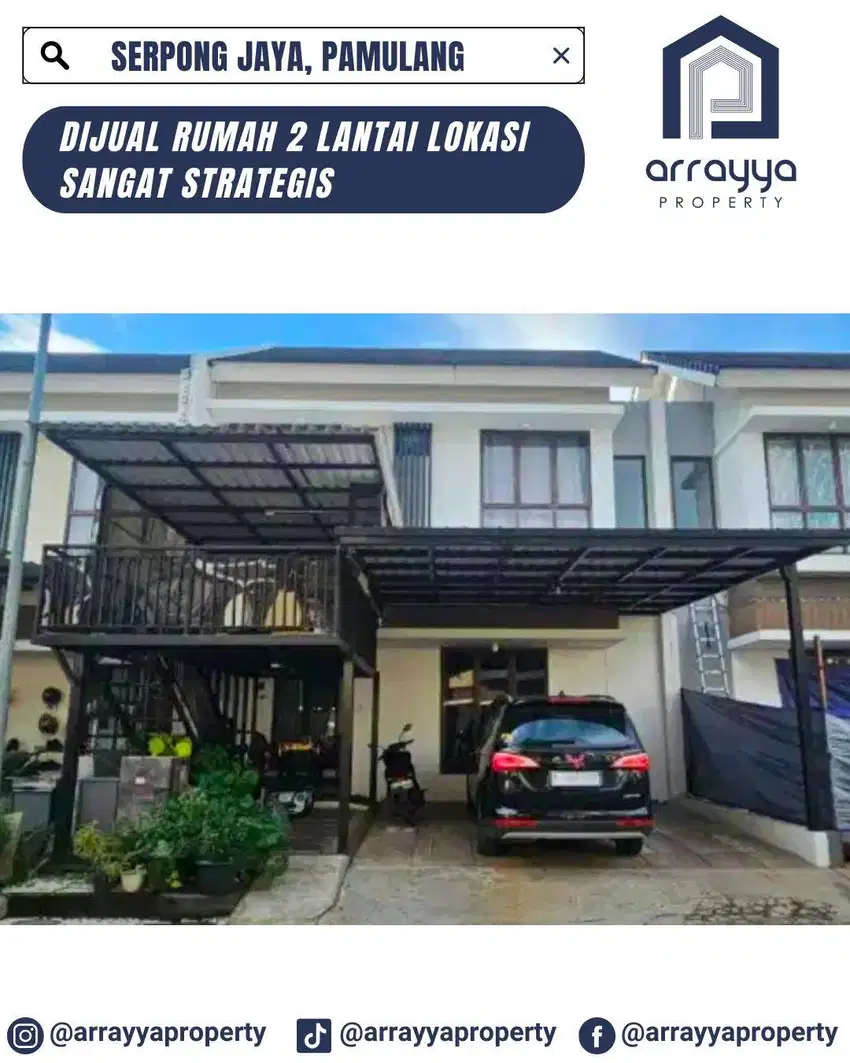 RUMAH SIAP HUNI 2 LANTAI DI CLUSTER SERPONG JAYA PAMULANG