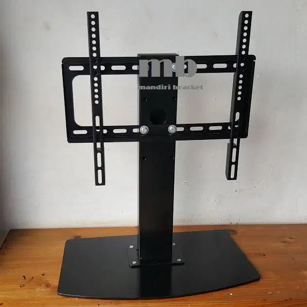 Braket TV standing atas meja Custom 1tiang 32-55 vesa 400x400