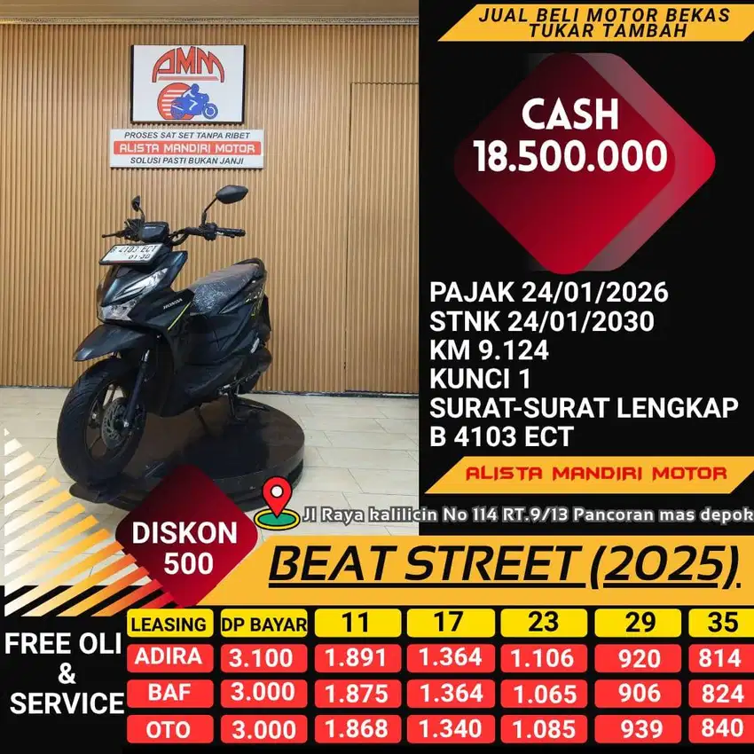 KFREDIT TANAPA DP BEAT STREET TH 2025 BAYAR PAKI CC / PAYLATER
