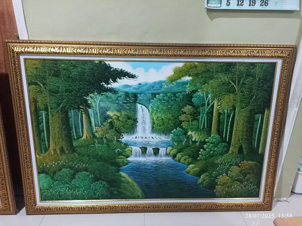 Lukisan Kanvas pemandangan Jumbo + Frame