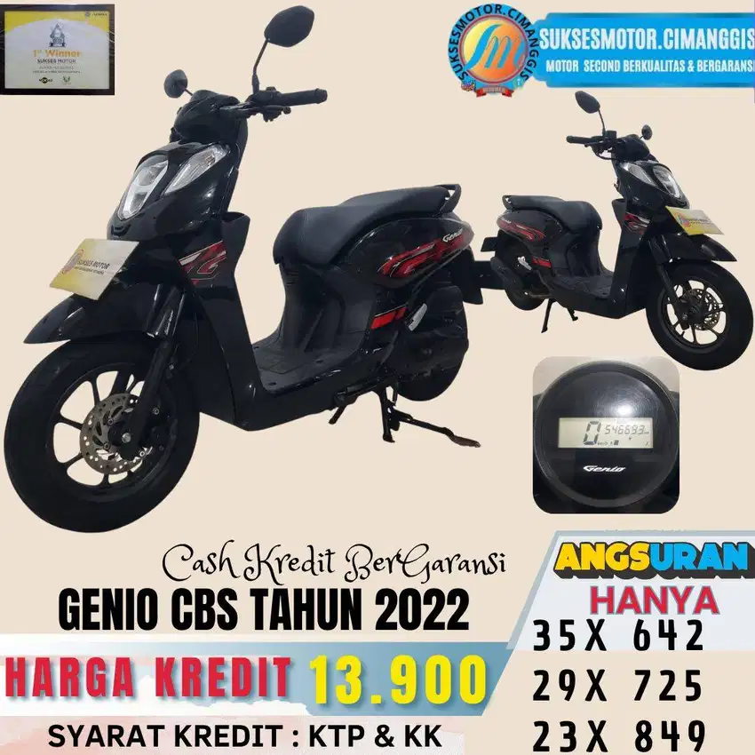 GENIO CBS TERMURAH FREE BBN KTP DKI CASH/KREDIT BISA