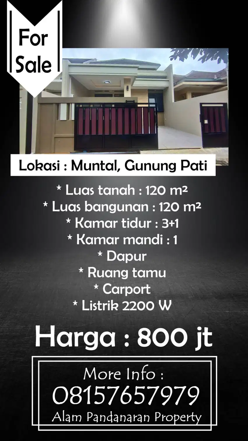 Dijual Cepat BU Rumah Cantik di Gunung Pati Dkt UNNES