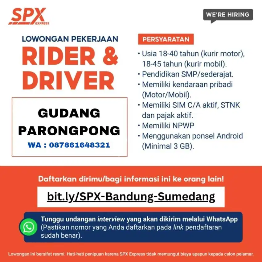 KURIR MOTOR & MOBIL - PARONGPONG HUB