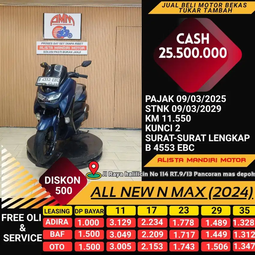 YAMAHA ALL NEW N MAX 155 TH 2024 PLAT DEPOK BISA CASH / KREDIT
