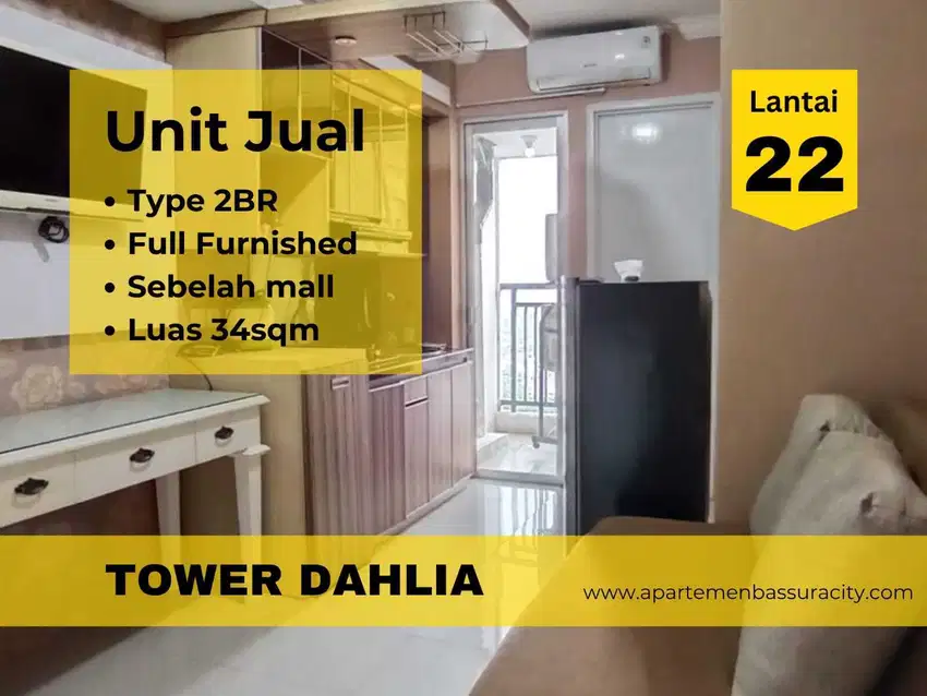 Jual 2BR furnished tower Dahlia apartemen Bassura City sebelah mall