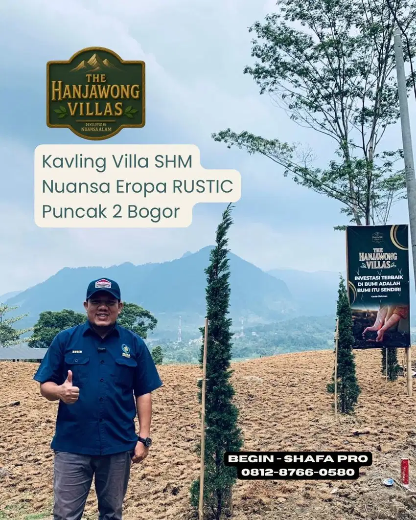 Jual Cepat BU Tanah Murah SHM Nuansa Eropa RUSTIC Puncak 2 Bogor