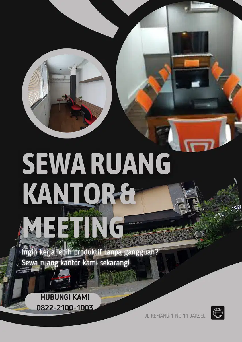 Disewakan Ruang Meeting dan Ruang Kantor Harian