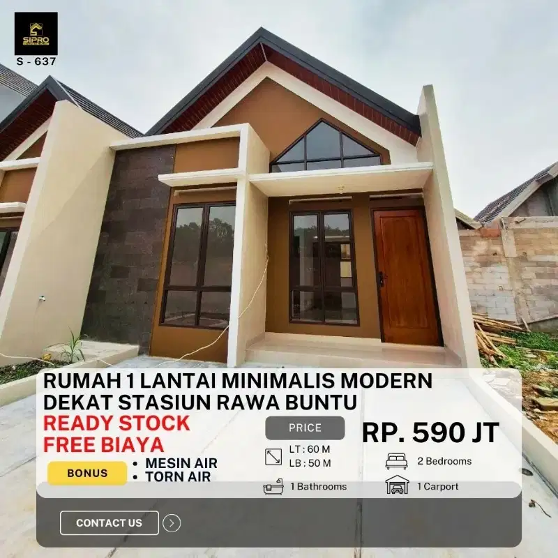 Rumah Cantik Siap Huni Harga Ekonomis Akses Dekat  Stasiun BSD