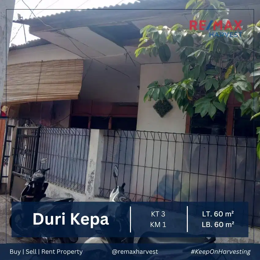 DIJUAL CEPAT RUMAH TINGGAL SANGAT MURAH DURI KEPA JAKARTA BARAT