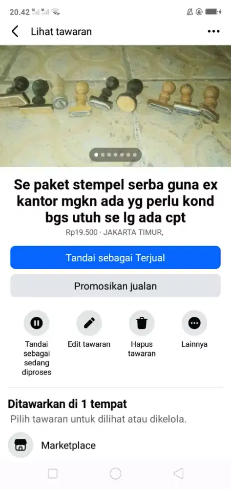 Se paket kelengkapan stempel kantor kond bgs ex kantor tutup murah sj
