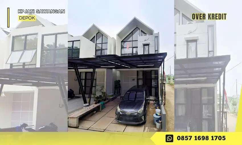 Rumah Kp Jati Sawangan 2 Lantai Over Kredit dkt Stasiun KRL Depok Baru