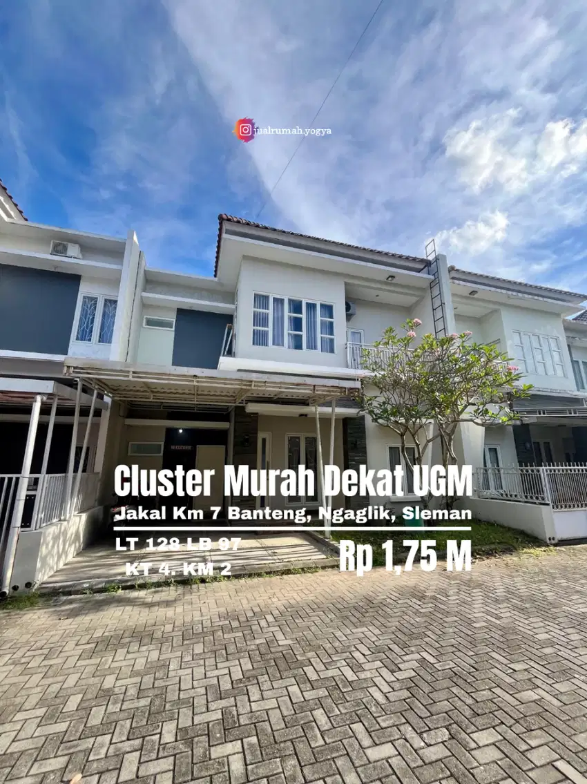 Rumah full furnished cluster dekat UGM jakal km 7 Banteng