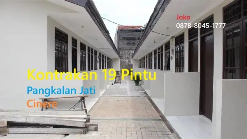 Kontrakan 19 Pintu TERISI PENUH area Pangkalan Jati-Cinere Depok