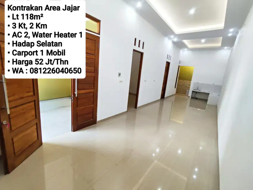 Sewa Rumah Area Jajar Ada AC 2, Dekat Manahan, Sumber, Fajar indah