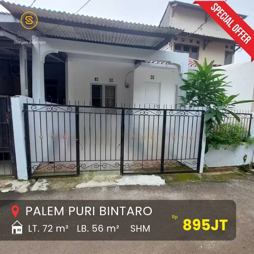 DIjual Rumah dalam Komplek Jl Palem Puri Bintaro Baru Renovasi