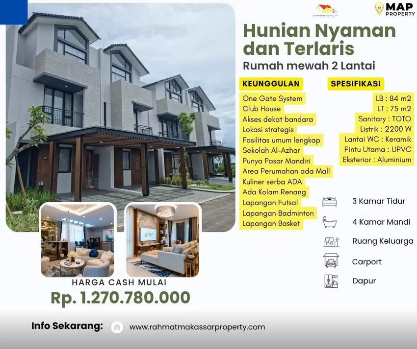 Rumah Strategis Sejuk Asri dan Nyaman lokasi dekat dengan Mall