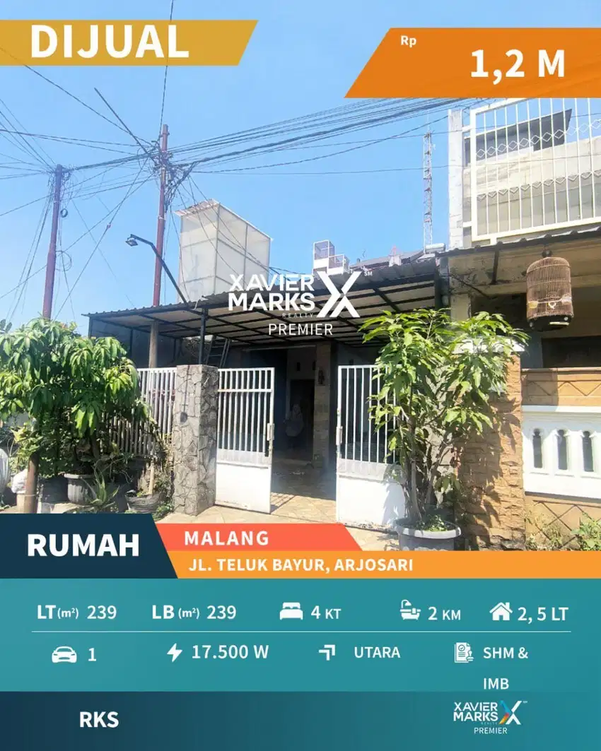 Rumah Terawat Dekat Tol dan Araya di Teluk Bayur Blimbing Malang