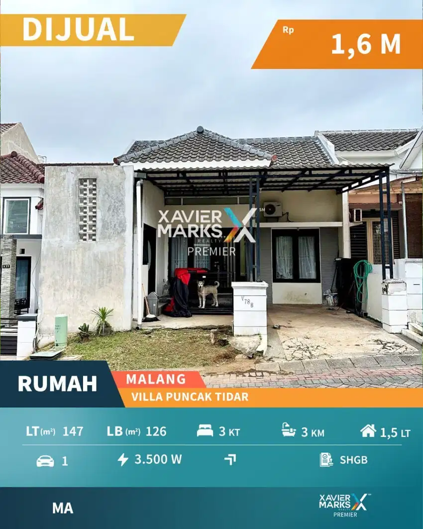 Dijual Rumah Kondisi Bagus Semi Furnish di Villa Puncak Tidar Malang