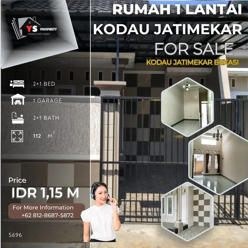 KODAU AMBARAPURA JATIMEKAR RUMAH 1 LT LOKASI AMAN BEBAS BANJIR S696