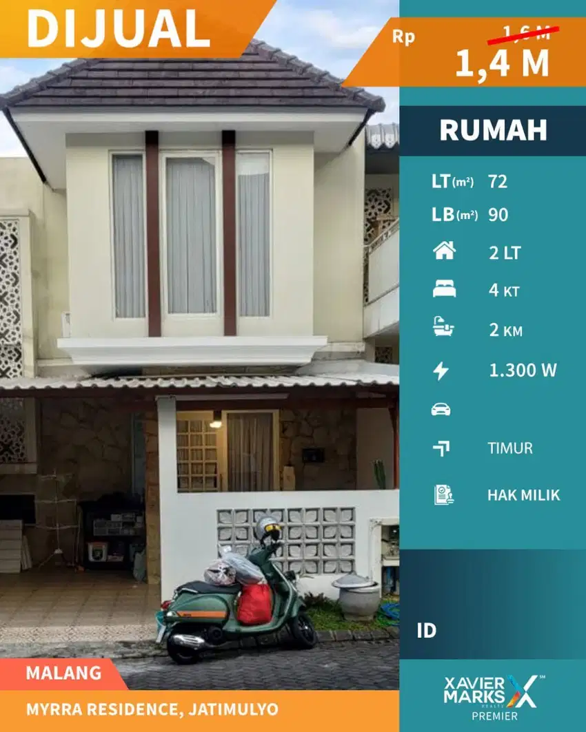 Dijual Rumah Semi Furnish di Myrra Residence Malang
