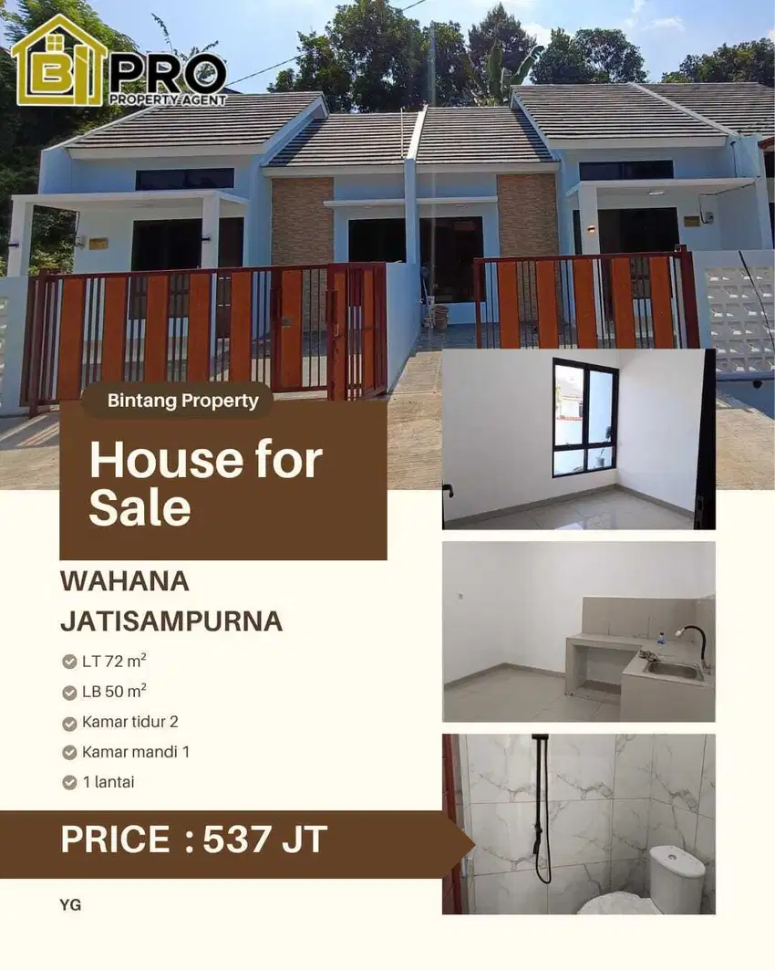 Rumah dijual di perumahan jati sampurna
