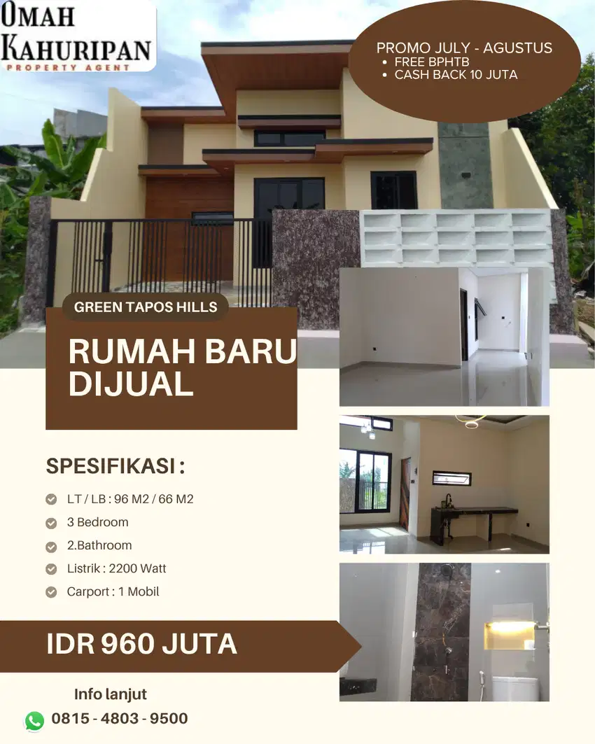 RUMAH DESIGN MODERN DI GREEN TAPOS HILLS