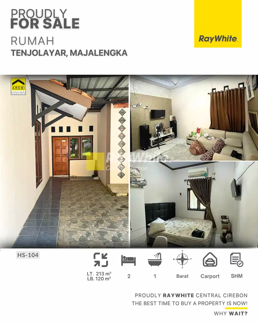 Jual Rumah Hadap Barat SHM di Tenjolayar, Majalengka