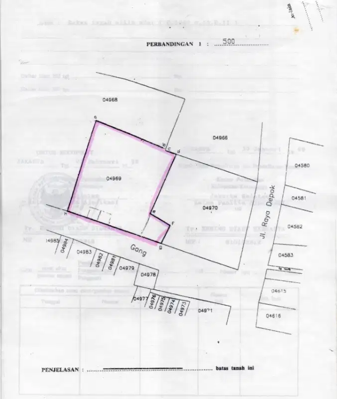 Tanah 820m2 Bonus Bangunan Rumah Kost dan Kontrakan di Lenteng Agung