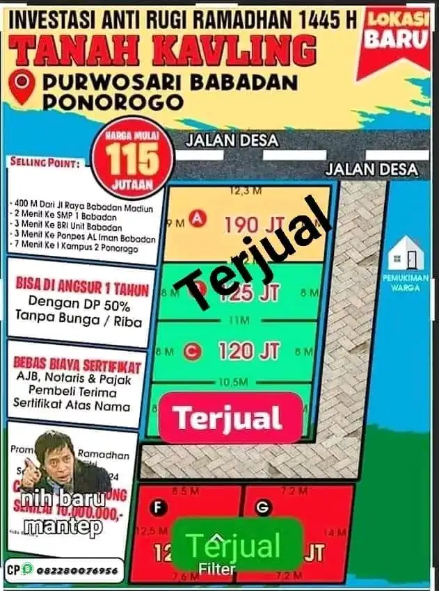 TANAH KAVLING DEKAT PEREMPATAN MLILIR