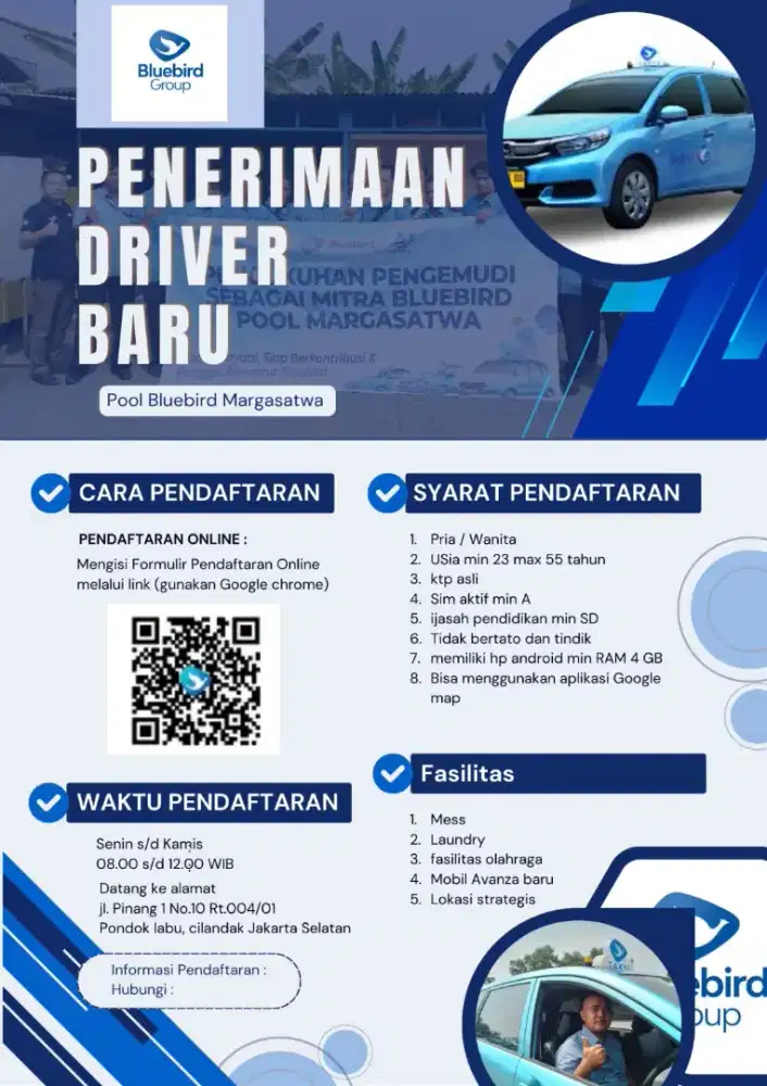 Dibutuhkan secepatnya Pengemudi