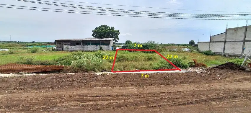 Tanah murah Palebon Duduksampeyan Gresik Dijual cpt B.U Poll L 154 m2