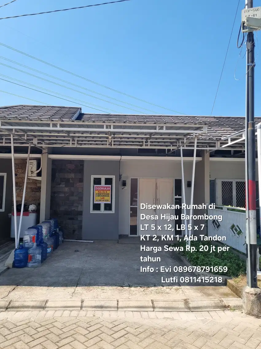 Disewakan rumah di Desa Hijau 2 Barombong