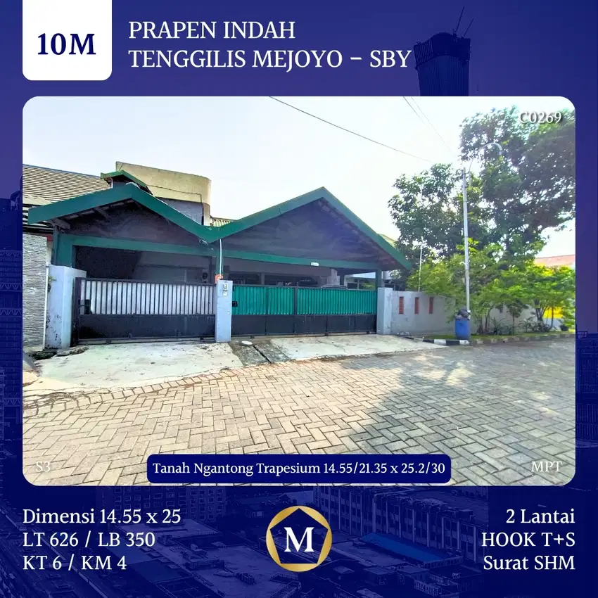 Rumah Prapen Indah Tenggilis Mejoyo dkt Jemursari Sidosermo Margorejo