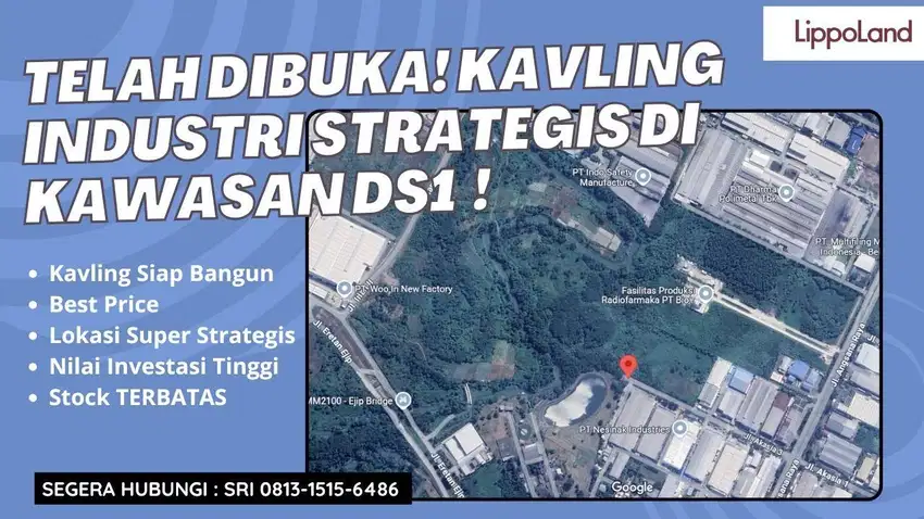DIJUAL CEPAT TANAH DEKAT TOL DELTA SILICON 1 CIKARANG
