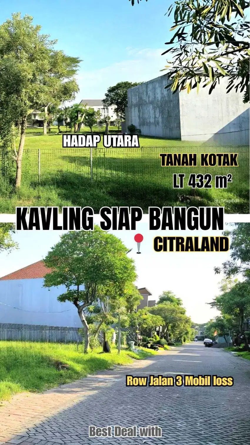 Tanah Kavling Rafles Garden Citraland Surabaya
