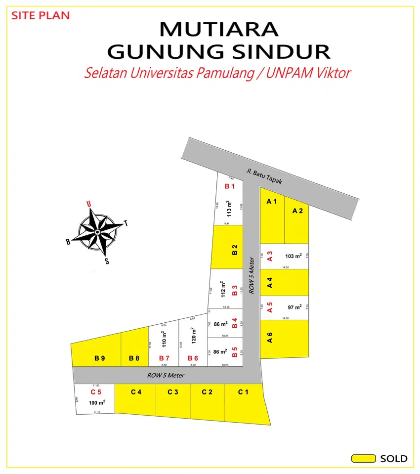 Kavling dekat kantor desa cidokom gunung sindur