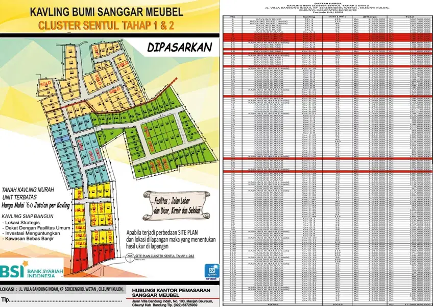 CARI TANAH KAVLING DIBAWAH 2 JUTA, lokasinya nyaman legalitas aman