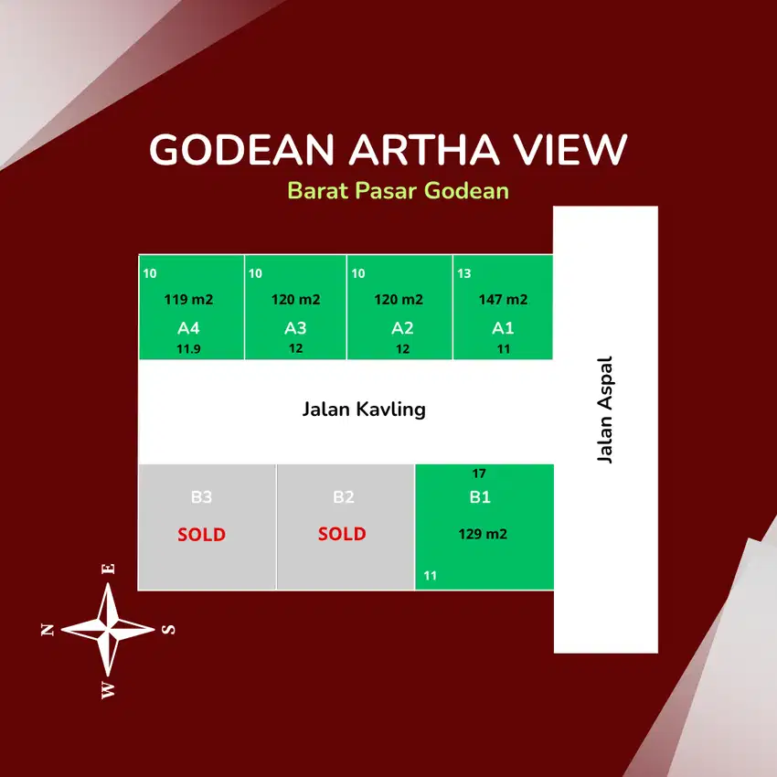 Tanah Dekat Barat Tugu Jogja 200 Jt-an