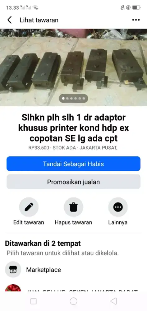 Slhkn plh slh 1 dr adaptor khusus printer komputer kond hdp ex copotan