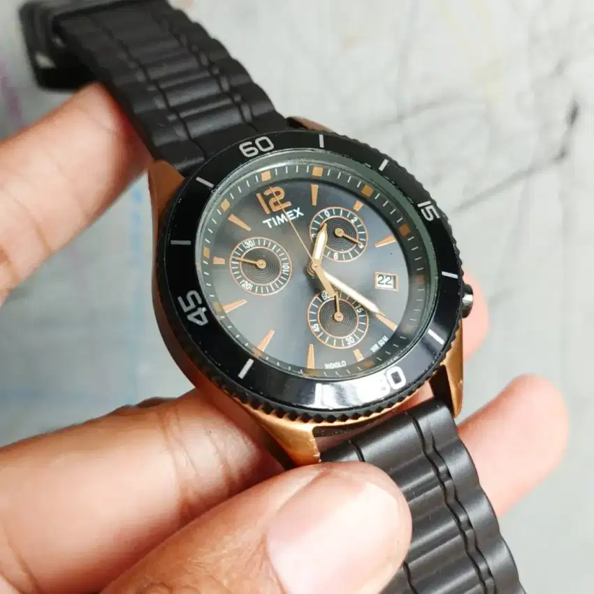 Jam tangan TIMEX Chronograph Original Second Not Casio Fossil